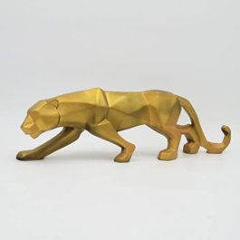 Phooldaan | Wildlife Decor Panther Sculpture | 17 Inches | Black and Golden