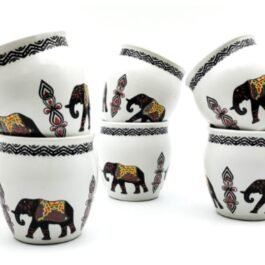 Handmade Multi designer Ceramic Serving Kulhad Cups | Set of 6