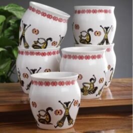 Handmade Multi designer Ceramic Serving Cup\Kulhad | Set of 6