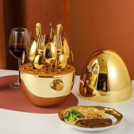 Chic Egg-Shaped Table Setting Cutlery