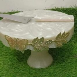 Decorative Resin Cake Stand Set  With  Spatula | Round Shape