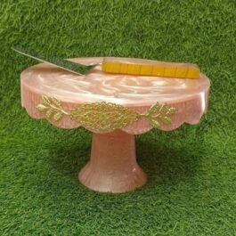 Decorative Resin Cake Stand Set  With  Spatula | Round Shape