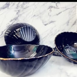 Black Glass Bowl Set | Set of 4