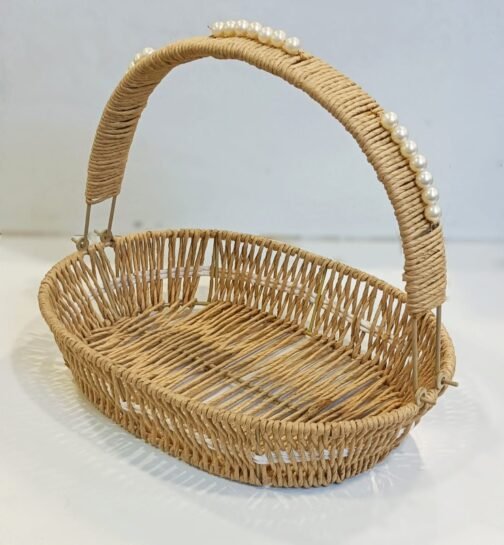 Handmade Rafia Baskets With Detachable Handle