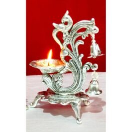 Traditional German Silver Oil Lamp