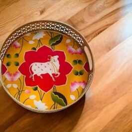 Hand Painted Pichwai Designed Multipurpose Tray | Set of 2