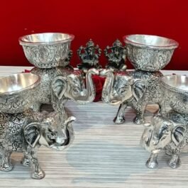 German Silver Elephant Decor | 16.75 cm