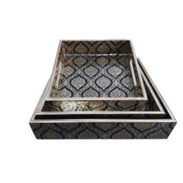 Quality Square Wooden Trays with Resin Finish