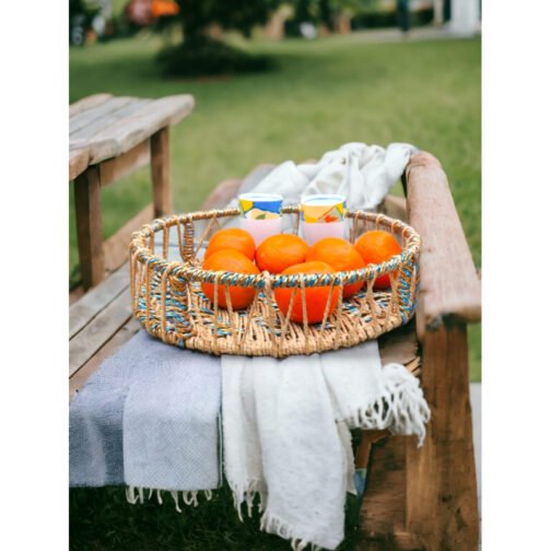 Handwoven Round Jute Fruit Basket: Eco-Friendly Options