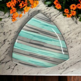 Triangle Serving Platter with 2 Dip Bowls Combo
