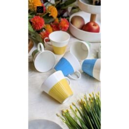 Premium Colorful Ceramic Tea Cups | Set of 6