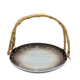 Chic Serving Platter with Wooden Handle