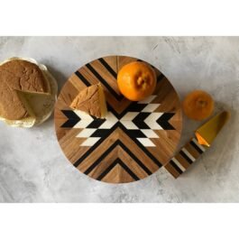 Premium Wooden Cake Stand & Spatula Combo