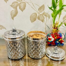Stylish German Silver Spice Jars | Set of 2