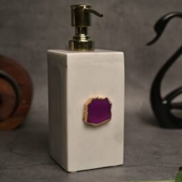 Elegant Violet Agate Soap Dispenser