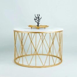Beautiful White Marble Gold Coffee & Home Décor Table