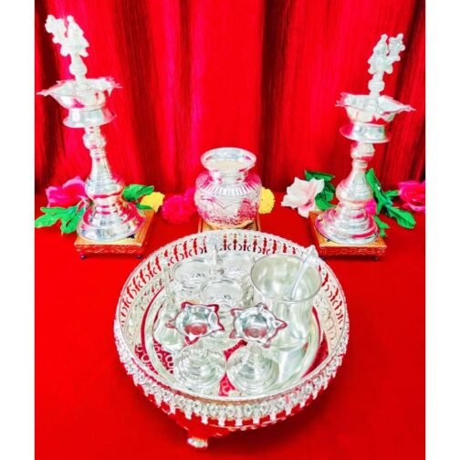 Fantastic German Silver Home Pooja Set