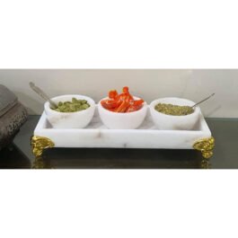 Stylish Tray with 3 Bowls Set