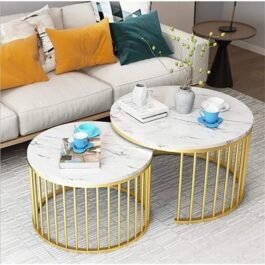 Stylish Center Circular Nesting Table for Living Room