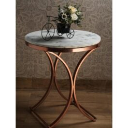 White Marble Round Side Table