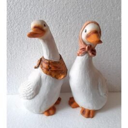 Resin Duck Figurines for Fairy Gardens – (Set of 2)