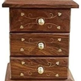 Affordable Wooden Jewelry Box Set with 3 Drawers