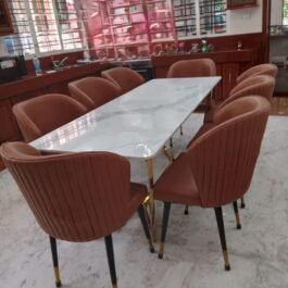 Marble Top with 8 Seater Dining Set for Living Room
