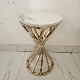 Round Marble Golden Stainless Steel Coffee Table
