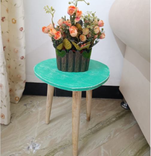 Three Legged Side Table for Living Room Corner