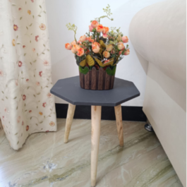 Stylish Three-Legged Bedside Table