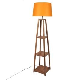 3 Layer Tripod Wooded Floor Lamp with Shade