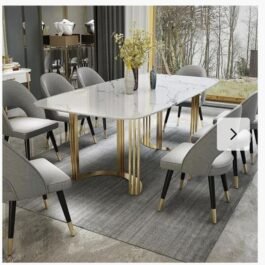 Dining Table Set Ring Base With 6 Chairs