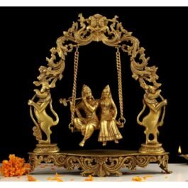 Beautiful Brass Radhe Krishna Swing Statue