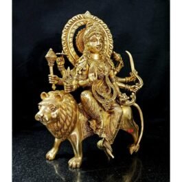Brass Goddess Durga 8-hand Statue