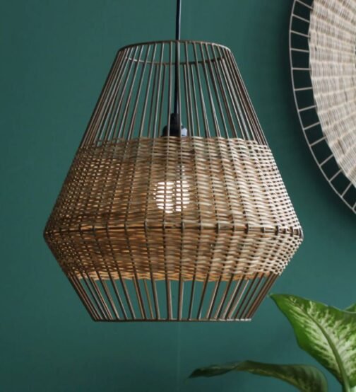 Brown Cane Single Hanging Lamp - Image 5