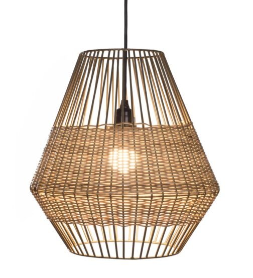 Brown Cane Single Hanging Lamp - Image 4