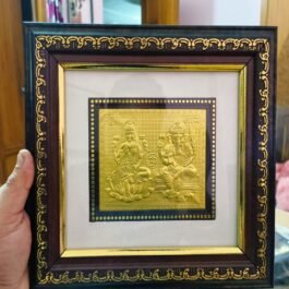 Dazzling Gold Plated Laxmi Ganesh Frame