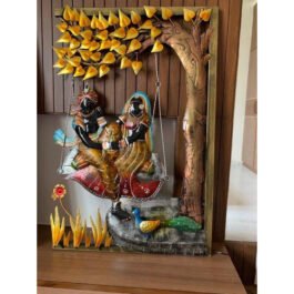 Decorative Metal Radha Krishna Wall Decor