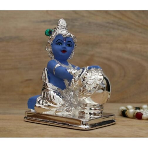 Elegant Silver Laddu Gopal Krishna Idol