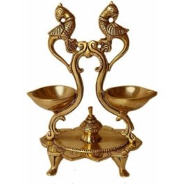 Ethnic Peacock Design Unique Twin Diya