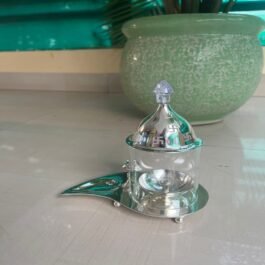 German Silver Akhand Diya Jyot Set