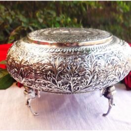 German Silver Antique Stool on Elephant