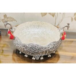 German Silver Peacock Hand Engraved Bowl/Urli