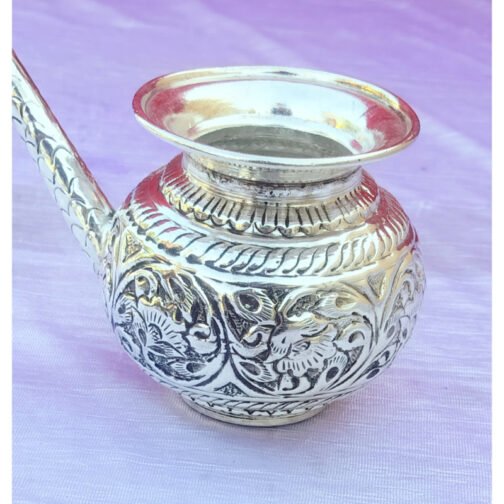 German Silver Pooja Kalash With Pouring Snout