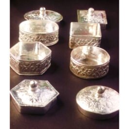 German Silver Small Haldi/Kumkum Box