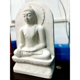 Meditating Bhumisparsha Buddha Mural | White