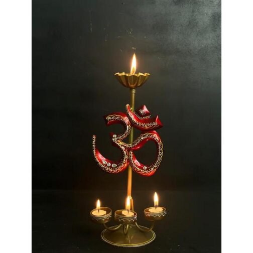 Metal Om Tealight Holder/ Diya