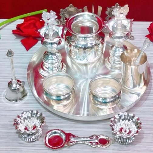 Perfect German Silver Varalakshmi Pooja Set for Home