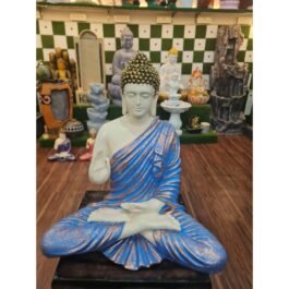 Polyresin Blessing Buddha Statue | Beige&Blue