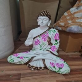 Polyresin Blessing Buddha Statue | Floral